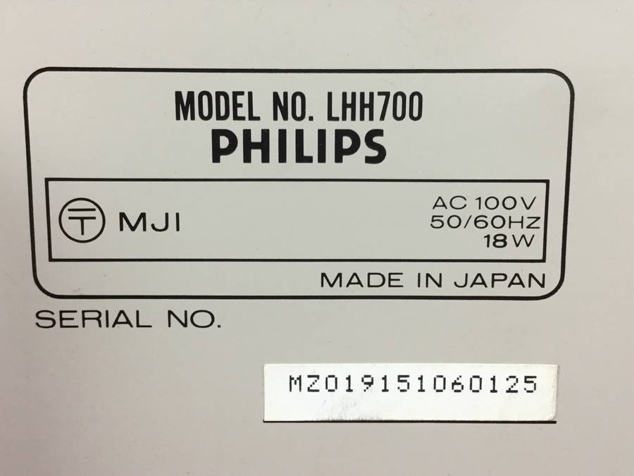 PHILIPS LHH700 CDﾌﾟﾚｰﾔｰ